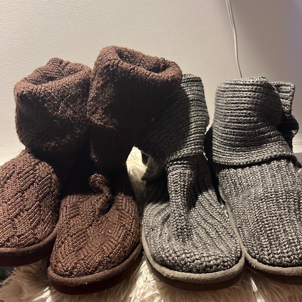 Two pairs of Knit Ugg Boots